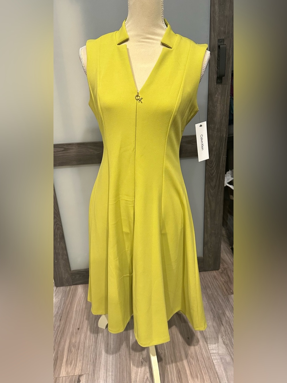 NWT Calvin Klein 8 A-Line Fit N Flare Dress 👗 Wedding Guest Career Work Church